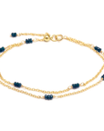 Luna' Double Strand Gemstone Station Bracelet | Magpie Jewellery