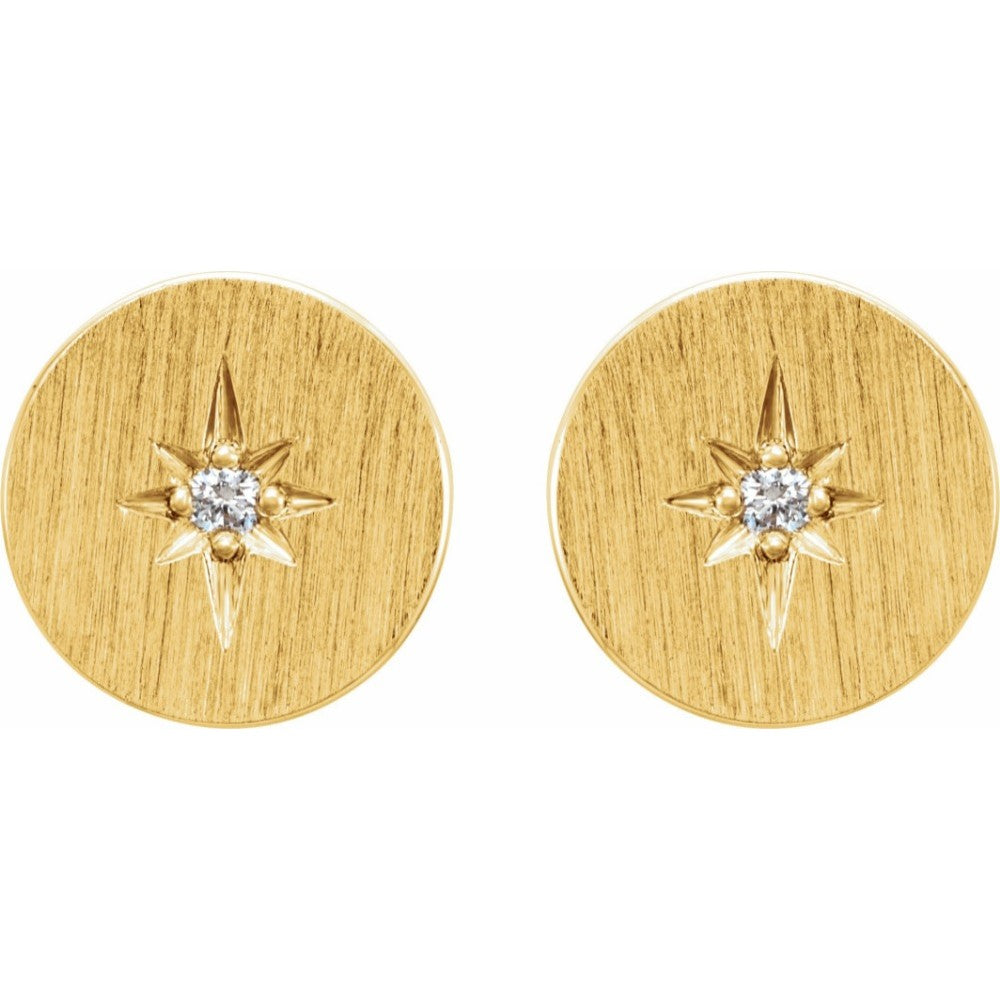 14k Diamond Starburst Earrings - Magpie Jewellery