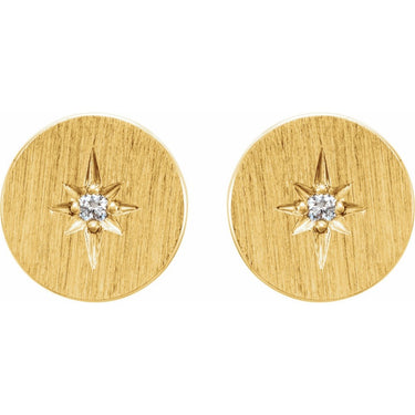 14k Diamond Starburst Earrings - Magpie Jewellery