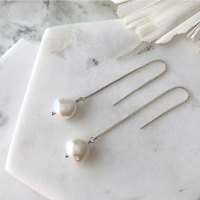 Pearl Threader Earrings | Magpie Jewellery