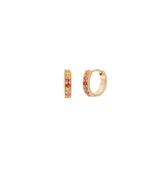 PAVE HUGGIES | 10MM MULTI SAPPHIRE | Magpie Jewellery