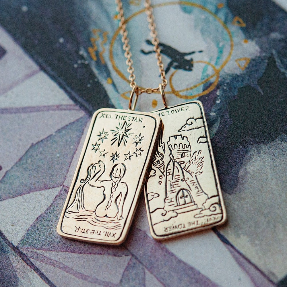 The star deals tarot card necklace