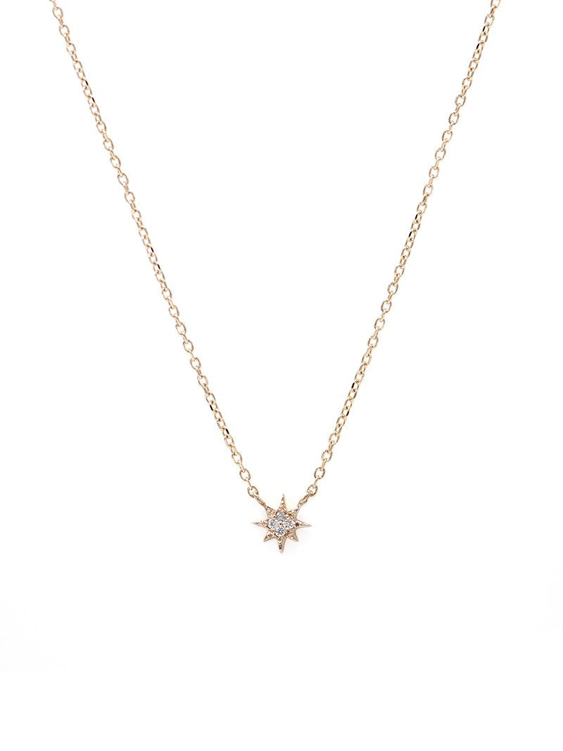 Aztec Micro North Star Necklace RG | Magpie Jewellery