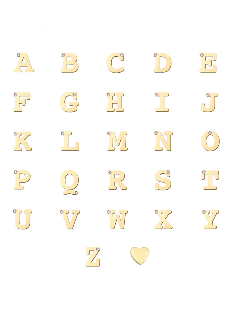 Love Letter single diamond ring A to Z - Diamond &amp; Yellow Gold | Magpie Jewellery