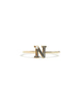 Love Letter single diamond ring A to Z - Diamond & Yellow Gold | Magpie Jewellery