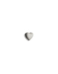 Single Love Letter heart stud - White Gold | Magpie Jewellery