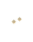 Micro Aztec North Star Studs YG | Magpie Jewellery