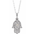 14k Gold Hamsa Necklace w/ Diamond | Magpie Jewellery Gold