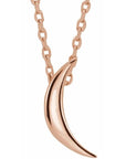 14k Petite Crescent Moon Necklace - Magpie Jewellery
