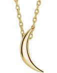 14k Petite Crescent Moon Necklace - Magpie Jewellery