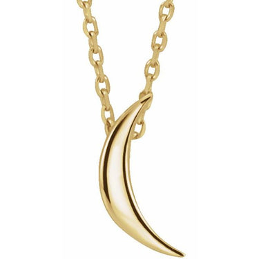 14k Petite Crescent Moon Necklace - Magpie Jewellery