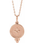 14k Beaded Disc Necklace 16-18" - Magpie Jewellery