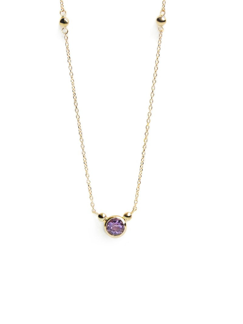 Bonheur Amethyst Birthstone Necklace