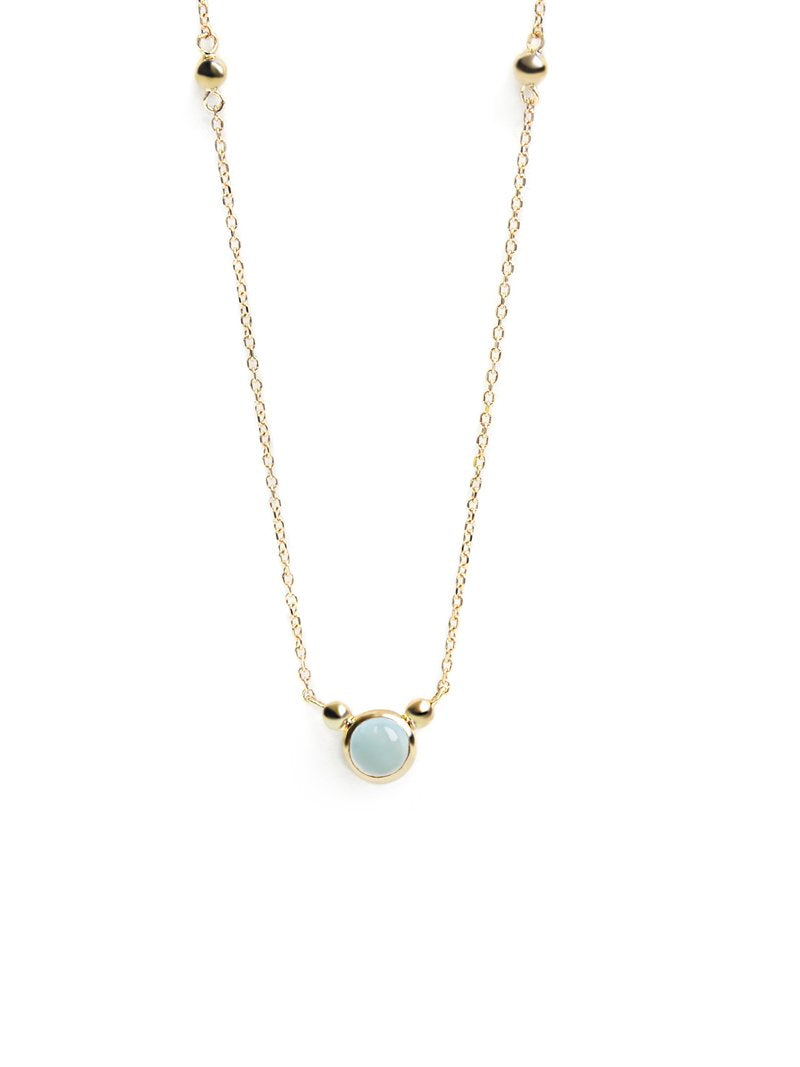 Bonheur Aquamarine Birthstone Necklace