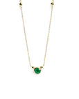 Bonheur Emerald Grade AAA Birthstone Necklace