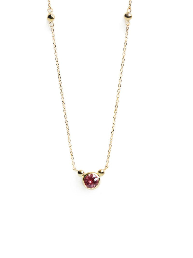 Bonheur Garnet Birthstone Necklace