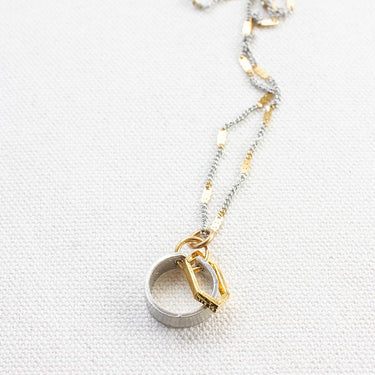 452246 Anne-Marie Chagnon Amsterdam Necklace  Pewter & Gold