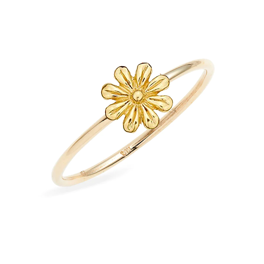 Gold Daisy Ring | Magpie Jewellery