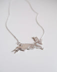 Leaping Rabbit Necklace - Magpie Jewellery
