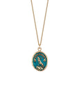 14k Gold Struggle and Emerge Talisman - Mediterranean Blue - Magpie Jewellery