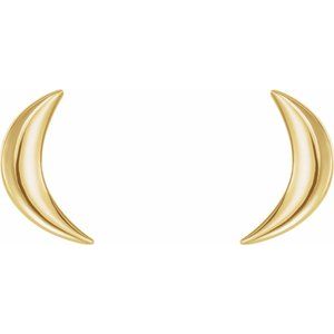 14k Moon Earrings - Magpie Jewellery