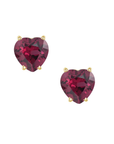 Garnet Sweetheart Gem Stud Earrings | Magpie Jewellery