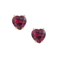 Garnet Sweetheart Gem Stud Earrings | Magpie Jewellery