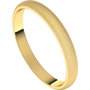 14k Gold Matte Band - Magpie Jewellery