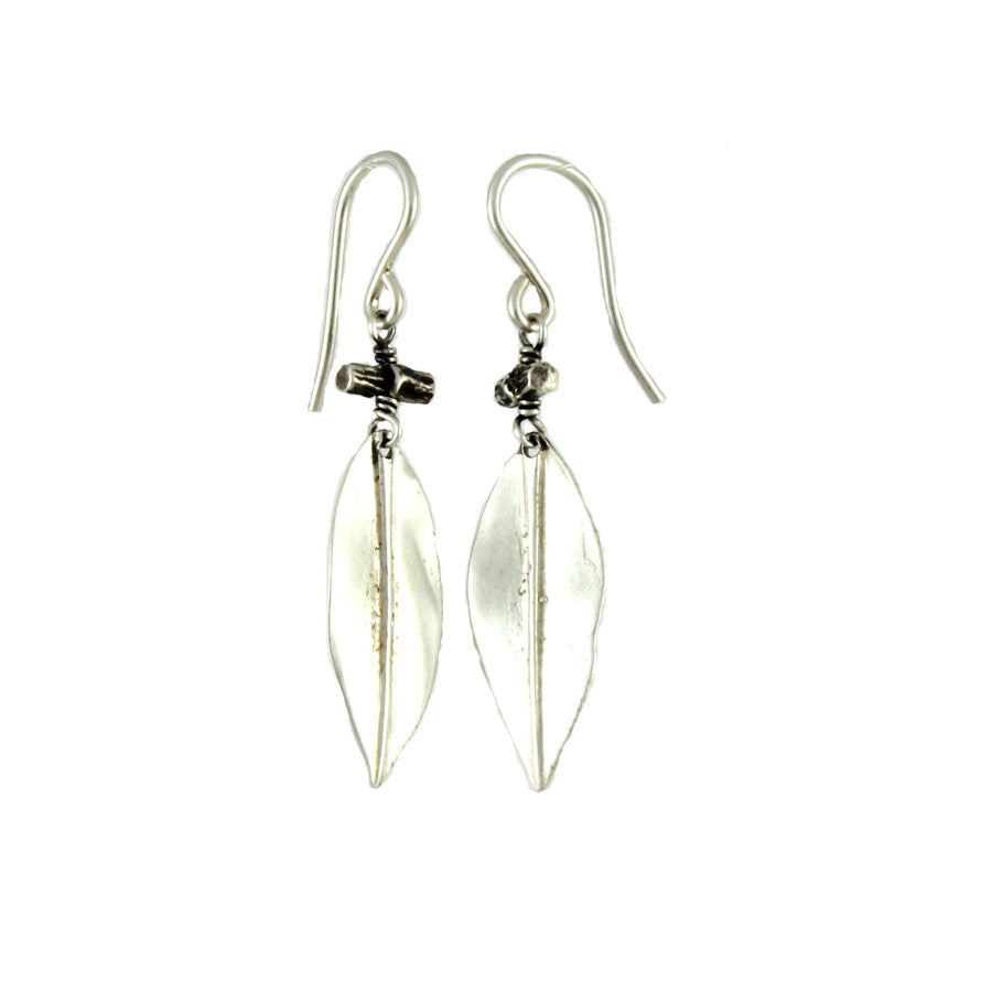 Willow Leaf and Twig Earrings - Magpie Jewellery