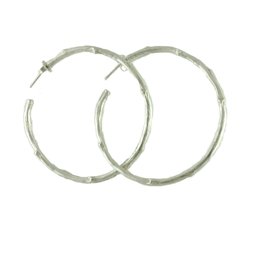 Willow Twig Hoops - Magpie Jewellery