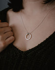 Textured Circle Necklace - Magpie Jewellery