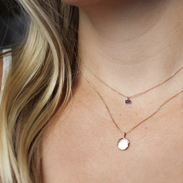 Sapphire Baguette Necklace | Magpie Jewellery