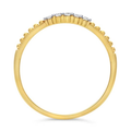 14K Gold Beaded Band With Diamonds - Magpie Jewellery