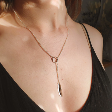 "Willow" Small Lariat Necklace - Magpie Jewellery