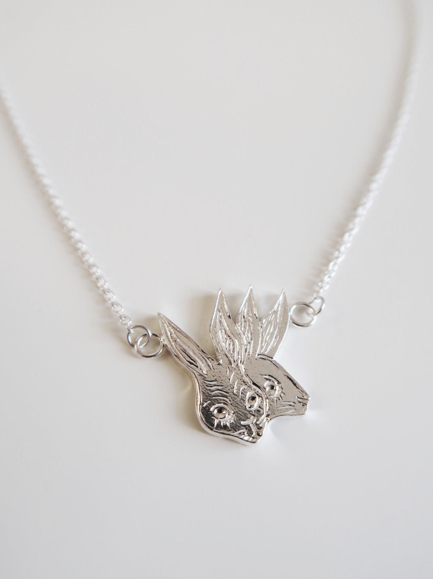 Two-Headed Rabbit Necklace - Magpie Jewellery