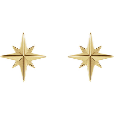 Star Studs - Yellow Gold - Magpie Jewellery