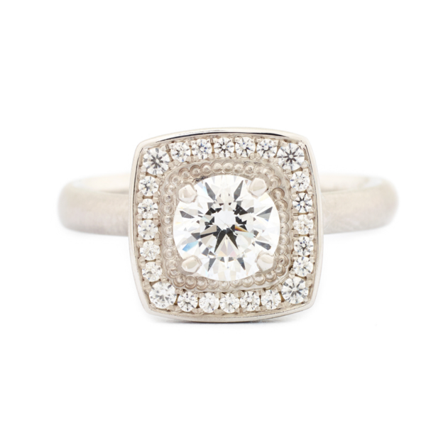 Colette Stardust Halo Engagement Ring - Magpie Jewellery