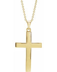 14k Gold Cross Necklace Yellow