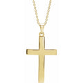 14k Gold Cross Necklace Yellow