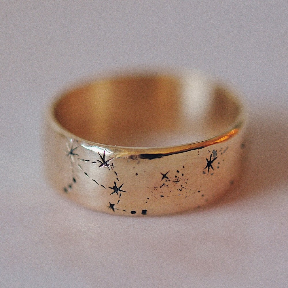 Wide Written in the Stars Ring - Magpie Jewellery