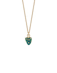 14k Gold Moon & Stars Talisman - Mediterranean Blue - Magpie Jewellery