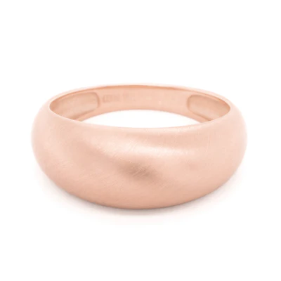 Rose Gold Luna Bombe Ring | 8mm | Magpie Jewellery