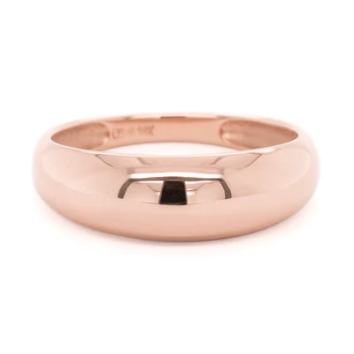 Rose Gold Luna Bombe Ring | 6mm | Magpie Jewellery