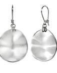 Large Concave Disc Drop Earrings | Magpie Jewellery