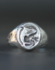 Orca Sterling Silver Signet Ring