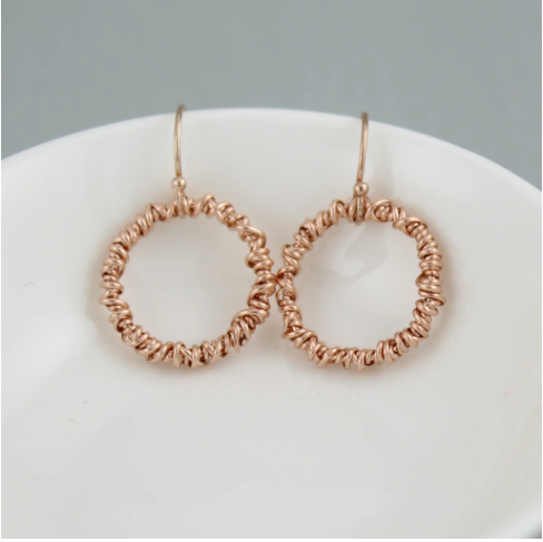 Rose Gold The Circle Earring | Magpie Jewellery