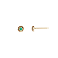 Stone Set 14K Gold Studs Extra Large Nugget | Magpie Jewellery