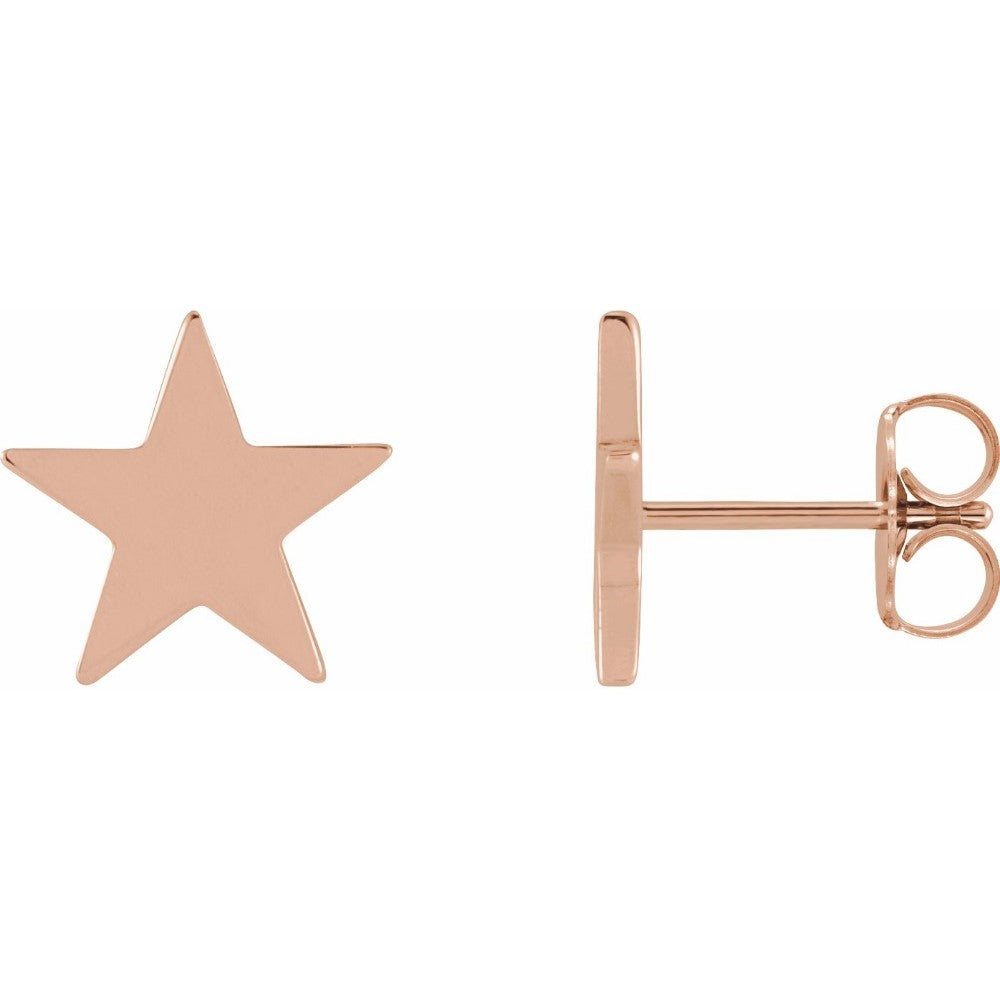 14k Star Earrings - Magpie Jewellery
