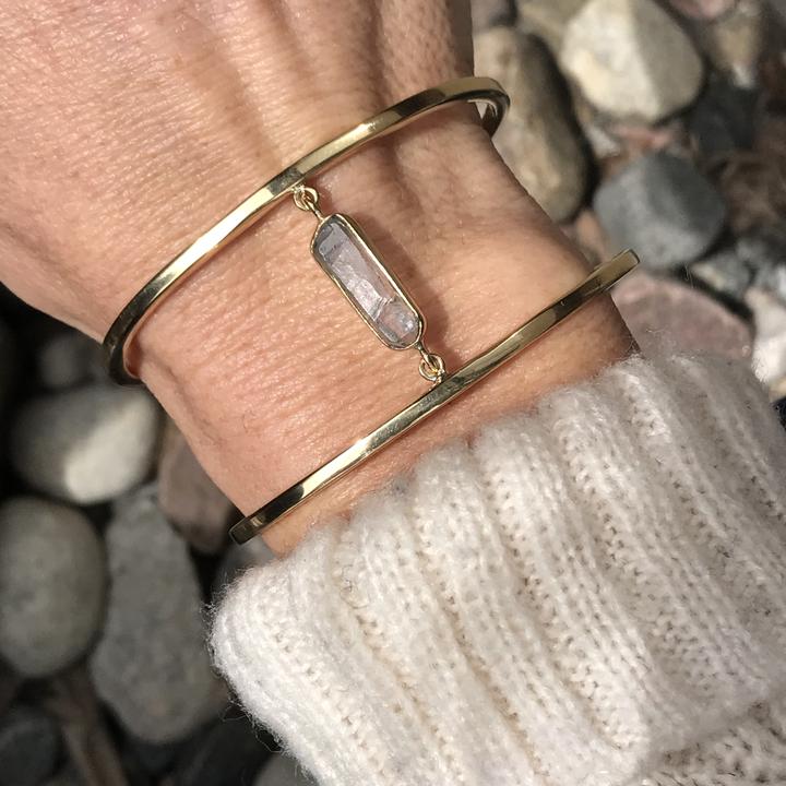 Ilumina Crystal Quartz Cuff Bracelet | Magpie Jewellery