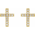 Diamond Cross Earrings - Magpie Jewellery